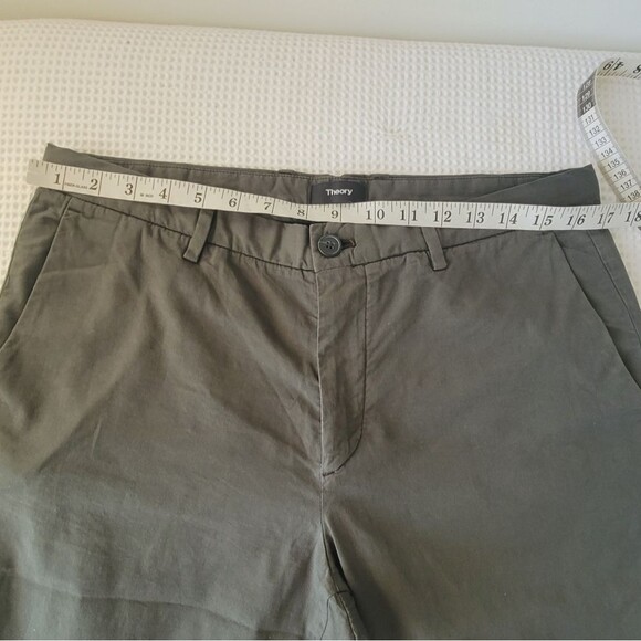 Theory Men's Blake Patton Slim Fit chino Pants size 33 Olive Green - Picture 4 of 13